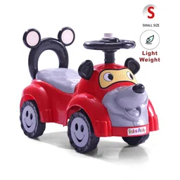 fab n funky Manual Push Ride On Of Puppy Face - Red-picture-27