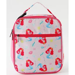 fab n funky Mermaid Kids Lunch Bag Pink| Lightweight School Tiffin Carry Bag| Front Pocket for Cutlery| Side Mesh Pocket| Ideal for School, Office & Picnic-picture-28