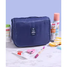 fab n funky Multi Utility Organizer Pouch Cum Travel Kit with 6 Pockets - Navy Blue-picture-10
