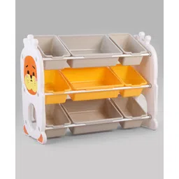 fab n funky Multipurpose Storage Shelves Sea Lion Print - Yellow-picture-38