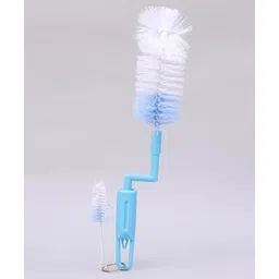 fab n funky Rotating Bottle & Nipple Cleaning Brush with Dual Action - Blue-picture-19