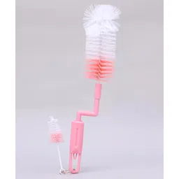 fab n funky Rotating Bottle & Nipple Cleaning Brush with Dual Action - Pink-picture-10