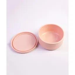 fab n funky Round Shape 100% Silicone Bowl With Lid - Pink-picture-18