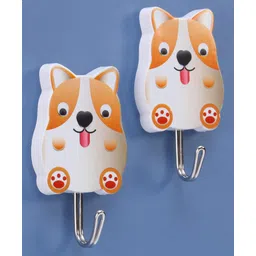 fab n funky Self Adhesive Hook Sitting Cat Shape Pack of 2 - Orange-picture-15