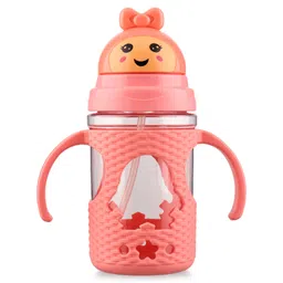 fab n funky Sipper Cup with Twin Handle - Dark Pink-picture-12