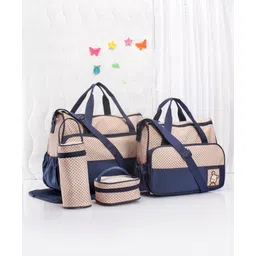 fab n funky Solid Dual Handle Diaper Bag Set - Multicolour-picture-24