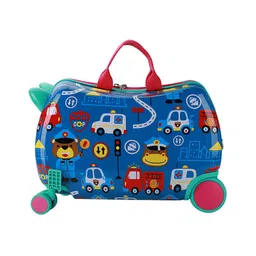 fab n funky Trolley Luggage Bags Kids Ride On Suitcase and Carry-On Luggage - Blue-picture-33