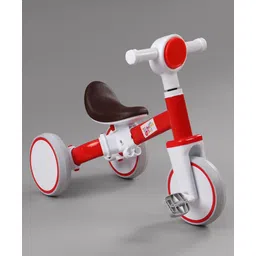 fab n funky TurboTrek 3in1 Kids Tricycle with Music & Lights|Convertible to Balance Bike| Futuristic Design| Plug & Play Design| Comfortable Seat| Non-slip Pedals & Wheel| Durable & Sturdy Frame - Red-picture-37