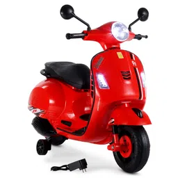 fab n funky Vespa Kids Battery Operated Self Driven RideOn Scooter with Light & Music-Red| Rechargeable Battery| Toy for 2 to 6 Yrs Boy & Girl| Balance Wheels| Comfortable Seat| Foot Accelerator| Activity Gift-picture-27