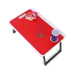 fab n funky White Border Multipurpose Foldable  Study Table - Red-picture-19