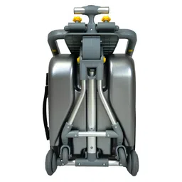 fab n funky Kids 2-in-1 Ride-On Travel Suitcase 16Inch - Blue| Foldable Seat| Shock-Resistant Hard Shell| PU Wheels| Ergonomic Tilt Design with Support Leg| Spacious Interior| Secure Number Lock image 5