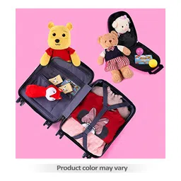 fab n funky Kid's Travel Suitcase Trolley Bag with Wheels - 18 inch lugguage & 15 Inch Backpack image 2