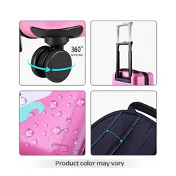 fab n funky Kid's Travel Suitcase Trolley Bag with Wheels - 18 inch lugguage & 15 Inch Backpack image 4