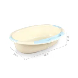 fab n funky Large Size Baby Bath Tub Cartoon & Text Print - Blue image 3