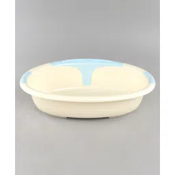 fab n funky Large Size Baby Bath Tub Cartoon & Text Print - Blue image 4