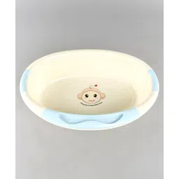 fab n funky Large Size Baby Bath Tub Cartoon & Text Print - Blue image 5