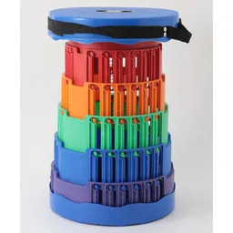 Portable Free Size Retractable Stool Portable Telescopic Stool 2nd Generation Folding Stool Camping Lightweight Stool for Outdoor Camping BBQ Fishing Hiking Gardening Indoor - Multicolour-image-30