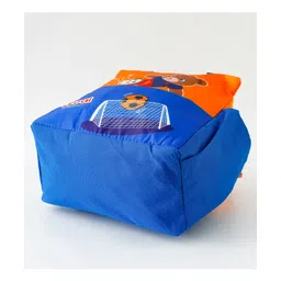 fab n funky Soccer Bear Insulated Lunch Bag for Kids - Orange & Blue| Thermal School Tiffin Bag| Lightweight Food Carry Bag with Handles for Boys & Girls image 5