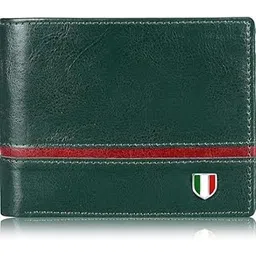 fabacle Bi-Fold Premium Vegan Leather Wallet for Men (Green)-picture-10