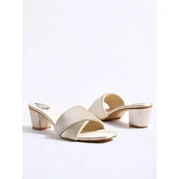 FABBMATE Women Pack Of 2 Embellished Block Heels Sandals-picture-32