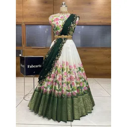 fabcartz Self Design Semi Stitched Lehenga Choli-picture-17