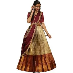 fabcartz South India Half and Half Saree for Womens-picture-32