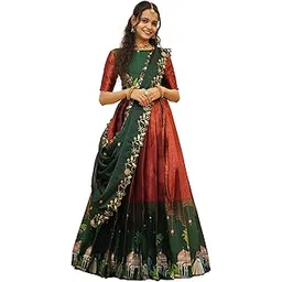 fabcartz Traditional South India Half and Half Saree for Women-picture-33