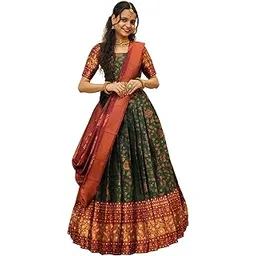 fabcartz Traditional South Indian Half saree For Women'S-picture-27