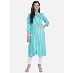 Fabclub Blue Printed Straight Kurta-picture-10