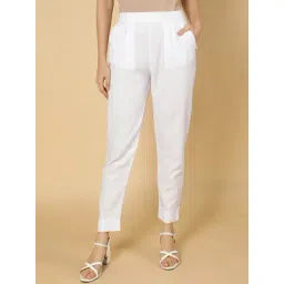 Fabclub White Cotton Pants-picture-26