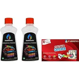 FABDEWS Fabric Color Fixer 250 ml bottles (pack of 2) with 10 FREE Fabric colour catcher sheets, Stops colour bleeding of Cotton, Silk, Georgette.Anti-Color Fading, Formaldehyde-Free, Eco-Friendly-picture-12