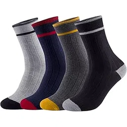 fabdon Men's Mid Calf Crew Combed Full Length Cotton Formal Socks - Ideal for Home, Office wear-picture-10