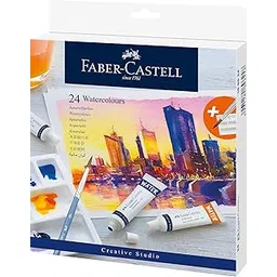 Faber-Castell 169624 Creative Studio Watercolours - Pack of 24 (24 x 9 ml), Multicolor-picture-15