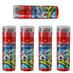 Faber-Castell Erasable Crayon Tin - Set Of 12 Assorted + 2 Free Gold And Silver Pack 3-picture-41