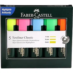 Faber-Castell Fine Textliner - Pack of 5 (Assorted)-picture-26