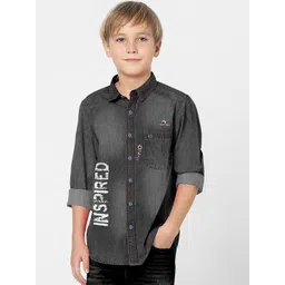 FABFARM Boys Classic Faded Opaque Casual Shirt-picture-1