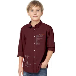 FABFARM Boys Comfort Opaque Casual Shirt-picture-4