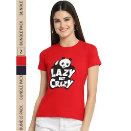 Fabflee Pack Of 2 Graphic Printed Cotton T-shirt-picture-34