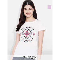 Fabflee Pack Of 2 Graphic Printed Cotton T-shirt-picture-30