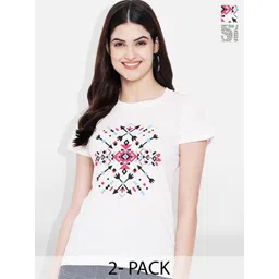 Fabflee Pack Of 2 Graphic Printed Cotton T-shirts-picture-18