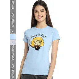 Fabflee Pack Of 2 Printed Cotton T-shirt-picture-24