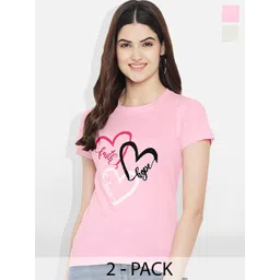 Fabflee Pack Of 2 Printed Cotton T-shirt-picture-30