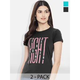 Fabflee Pack Of 2 Printed Cotton T-shirt-picture-21