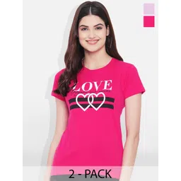 Fabflee Pack Of 2 Printed Cotton T-shirt-picture-35