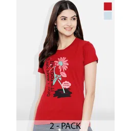 Fabflee Pack Of 2 Printed Cotton T-shirt-picture-21