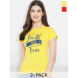 Fabflee Pack of 2 Typography Printed T-shirt-picture-33