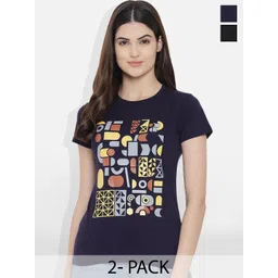 Fabflee Pack of 2 Typography Printed T-Shirt-picture-39