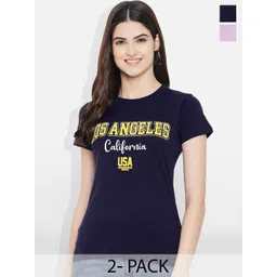 Fabflee Pack of 2 Typography Printed T-shirt-picture-38