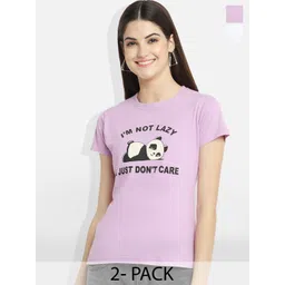 Fabflee Pack of 2 Typography Printed T-Shirt-picture-16