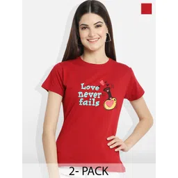 Fabflee Pack of 2 Typography Printed T-Shirt-picture-11